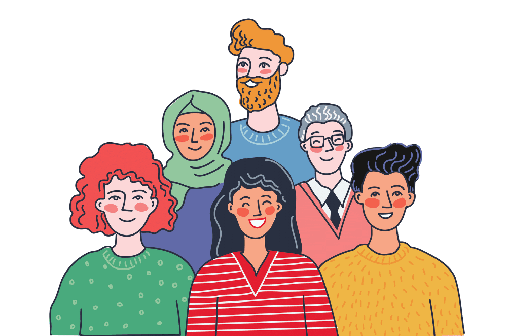 People smiling together